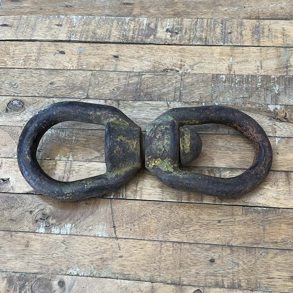 Vintage Heavy Duty Swivel Eye & Eye Chain Swivel Connector Anchor Anti Twist
